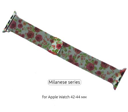 Ремінець ArmorStandart Apple Milanese Loop Band for Apple Watch 42mm/44mm Flowers Rose