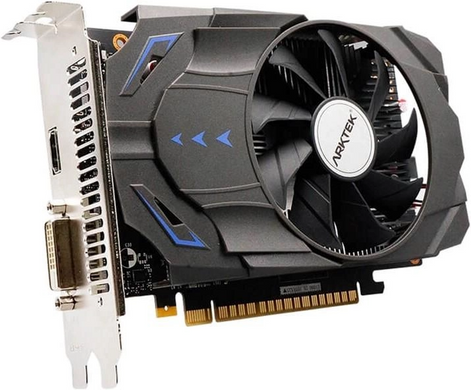 Видеокарта Arktek PCI-Ex GeForce GTX 1650 Low Profile Single Fan 4GB GDDR5 (128bit) (1485/8000) (DVI, HDMI) (AKN1650D6S4GL1)
