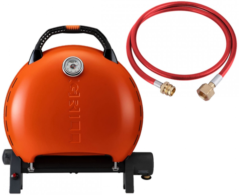 Портативный переносной газовый гриль O-GRILL 600T Orange + шланг