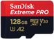 Карта памяти SanDisk 128GB microSDXC C10 UHS-I U3 Extreme Pro V30 + SD (SDSQXCD-128G-GN6MA)