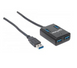 USB-хаб Manhattan Super Hi-Speed 4-port USB3.0 Black (162296)
