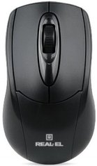 Миша REAL-EL RM-207 black, USB