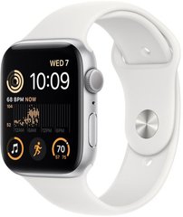 Apple Watch SE 2 GPS 40mm Silver Aluminium Case with White Sport Band - Regular (MNJV3)