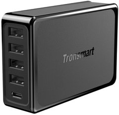 Зарядний пристрій Tronsmart U5P 60W USB PD Desktop Charger with VoltiQ Black