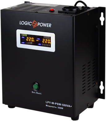 Джерело безперебійного живлення LogicPower LPY-W-PSW-500VA + (350Вт) 5A / 10A з правильною синусоїдою 12В (LP4142)
