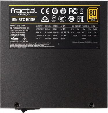 Блок живлення Fractal Design Ion SFX-L 500W Gold (FD-PSU-ION-SFX-500G-BK-EU)