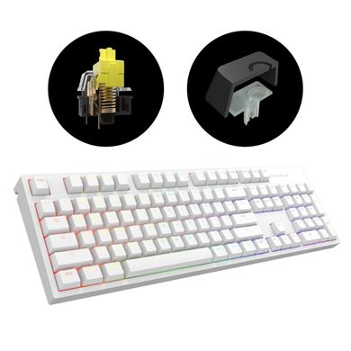 Ігрова клавіатура DARK PROJECT One KD104A Gateron Mech Yellow ENG (DPO-KD-104A-106100-GYL)
