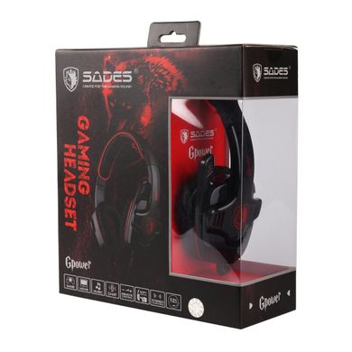 Наушники Sades SA-708 Stereo Gaming Headphone/Headset with Microphone Black/Red (SA708-B-R)