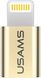 Переходник Usams US-SJ014 USAMS iPhone 6S- Micro Adapter Gold
