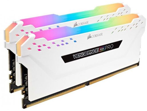 Оперативна пам'ять Corsair 16 GB DDR4 2x8GB/3600 Corsair Vengeance RGB Pro White (CMW16GX4M2D3600C18W)