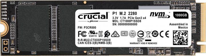 SSD-накопитель Crucial P1 1 TB (CT1000P1SSD8)