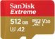Карта пам'яті SanDisk 512GB microSDXC C10 UHS-I U3 Extreme V30 (SDSQXAV-512G-GN6MN)