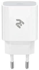 Мережевий зарядний пристрій 2Е USB-C Wall Charger PD3.0 DC5V/3A White (2E-WC1USBC20W-W)