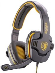 Наушники Sades SA-708 Stereo Gaming Headphone/Headset with Microphone Grey/Yellow (SA708-G-Y)
