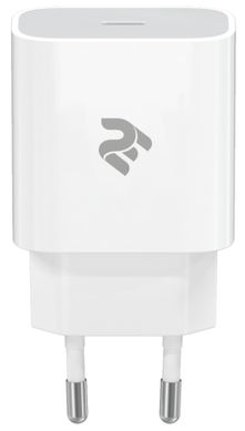 Мережевий зарядний пристрій 2Е USB-C Wall Charger PD3.0 DC5V/3A White (2E-WC1USBC20W-W)