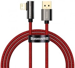 Кабель Baseus Legend Series Elbow CACS USB AM-Lightning M, 1 м, 2.4A, 90° Червоний