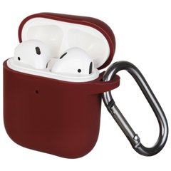 Чохол ArmorStandart New Airpods Silicon case with hook Burgundy (in box)