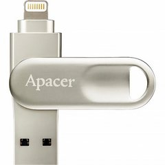 Флешка Apacer USB 3.1 AH790 Dual Lightning 32GB Silver