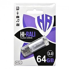 Флешка Hi-Rali USB3.0 64GB Hi-Rali Rocket Series Silver (HI-64GB3VCSL)