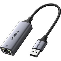 Перехідник UGREEN USB 3.0 --> Ethernet RJ45 1000Mb CM209 сірий