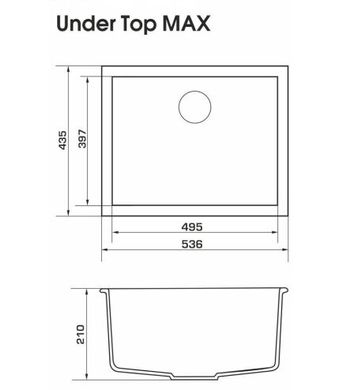 Кухонна мийка Granado Under top Max Gris 3008