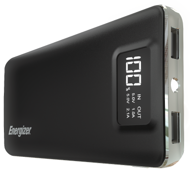 Універсальна мобільна батарея ENERGIZER UE10018-10000 mAh Li-pol with LCD Black (UE10018)