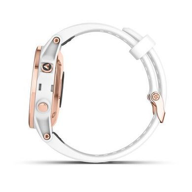 Смарт-часы Garmin Fenix ​​5S Plus Sapphire Rose Gold with White Silicone Band