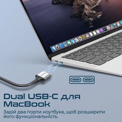 USB Хаб Promate Versahub-mst Grey (versahub-mst.grey)