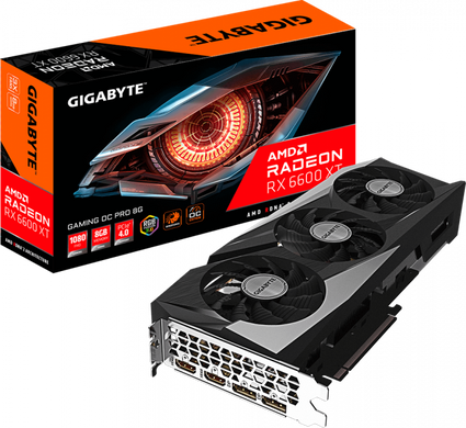 Відеокарта Gigabyte PCI-Ex Radeon RX 6600 XT Gaming OC PRO 8G 8GB GDDR6 (128bit) (16000) (2 x HDMI, 2 x DisplayPort) (GV-R66XTGAMINGOC PRO-8GD)