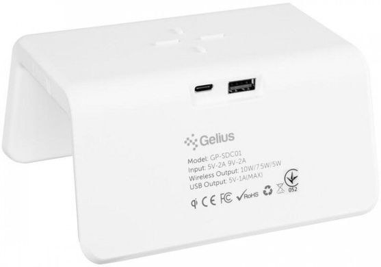 Настольные смарт-часы Gelius Pro Smart Desktop Clock Time Bridge GP-SDC01 с функцией беспроводной зарядки и ночника (2099900814006)