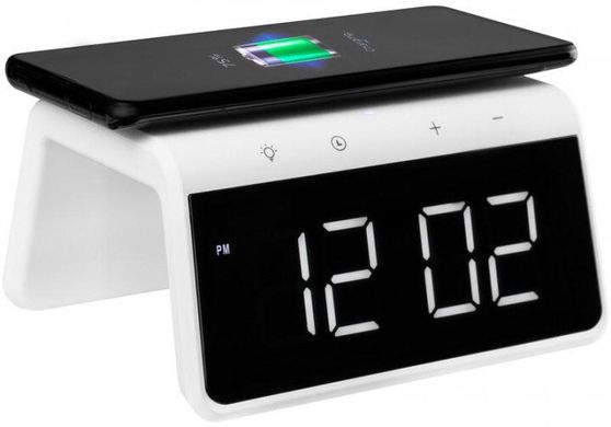 Настільний смарт-годинник Gelius Pro Smart Desktop Clock Time Bridge GP-SDC01 з функцією бездротової зарядки і нічника (2099900814006)