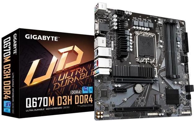 Материнська плата Gigabyte Q670M D3H DDR4