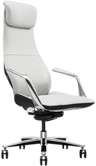 Офісне крісло для керівника GT Racer X-808 White/Black (ZP-03, ZP-01)