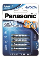 Батарейки Panasonic Evolta AAA BLI(4+2) ALKALINE (LR03EGE/6B2F)