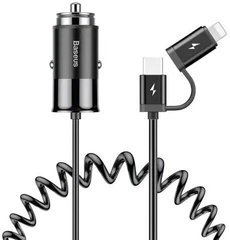 Автомобільний зарядний пристрій Baseus USB Car Charger Enjoy Together USB with Cable USB-C/Lightning Black (CCALL-EL01)