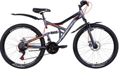 Велосипед 26" Discovery Canyon DD 2021 (графітово-чорний з помаранчевим (м)) (OPS-DIS-26-353)