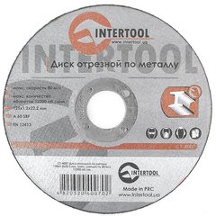 Диск відрізний по металу INTERTOOL CT-4007