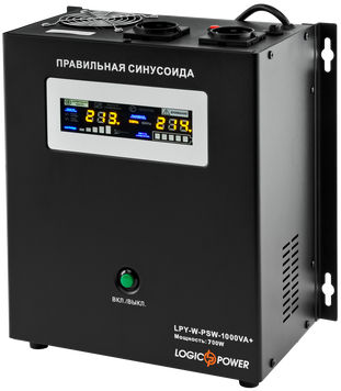 Источник бесперебойного питания LogicPower LPY-W-PSW-1000VA + (700Вт) 10A / 20A с правильной синусоидой 12В (LP4144)