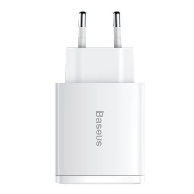 Мережевий зарядний пристрій Baseus Compact Quick Charger 2U+C 30W White (CCXJ-E02)