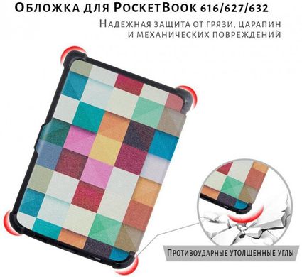 Обкладинка Airon Premium для PocketBook 616/627/632 Квадратики (6946795850197)