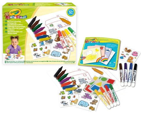 Набір для творчості Crayola Mini Kids Мій перший набір для малювання зі стікерами (256287.106)