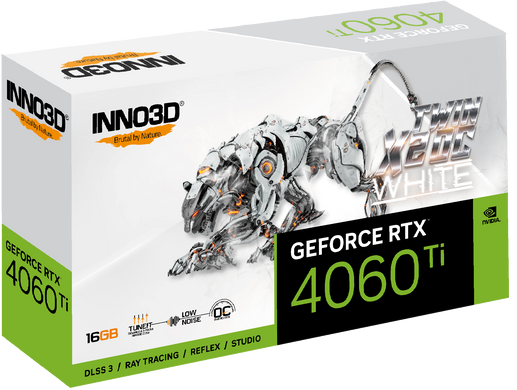 Відеокарта INNO3D GeForce RTX 4060 Ti 16GB TWIN X2 OC White (N406T2-16D6X-178055W)