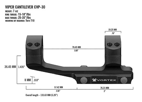 Крепление Vortex Pro 30mm Cantilever mount (CVP-30)