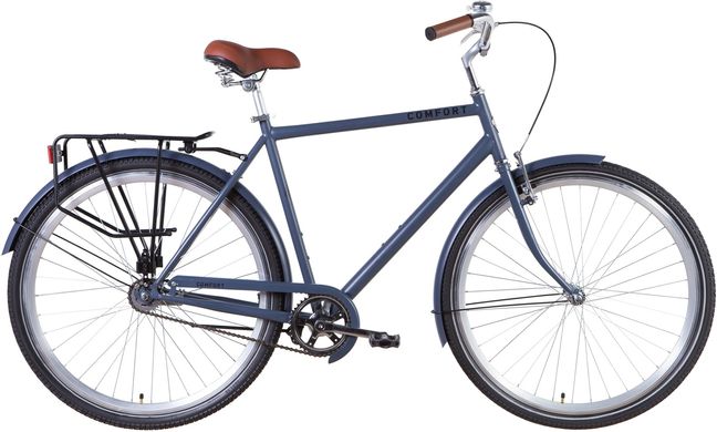 Велосипед 28" Dorozhnik Comfort male 2021 (серый с черным (м)) (OPS-D-28-204)
