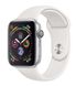 Смарт-часы Apple Watch Series 4 44mm Silver Aluminium Case with White Sport Band (MU6A2)