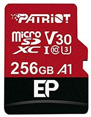 Карта пам'яті Patriot microSDXC (UHS-1 U3) EP Series 256Gb class 10 V30 (adapter SD) (PEF256GEP31MCX)
