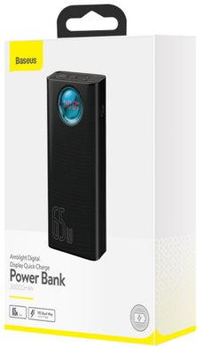 Універсальна мобільна батарея Baseus Amblight Digital Display Quick Charge 65W 30000mAh Black (PPLG-A01)