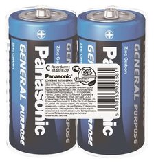 Батарейки Panasonic General Purpose R14 TRAY 2 ZINK-CARBON (R14BER/2P)