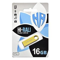 Флешка Hi-Rali USB 16GB Shuttle Series Gold (HI-16GBSHGD)