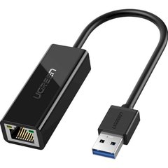 Перехідник UGREEN USB 3.0 --> Ethernet RJ45 1000Mb CR111 Чорний